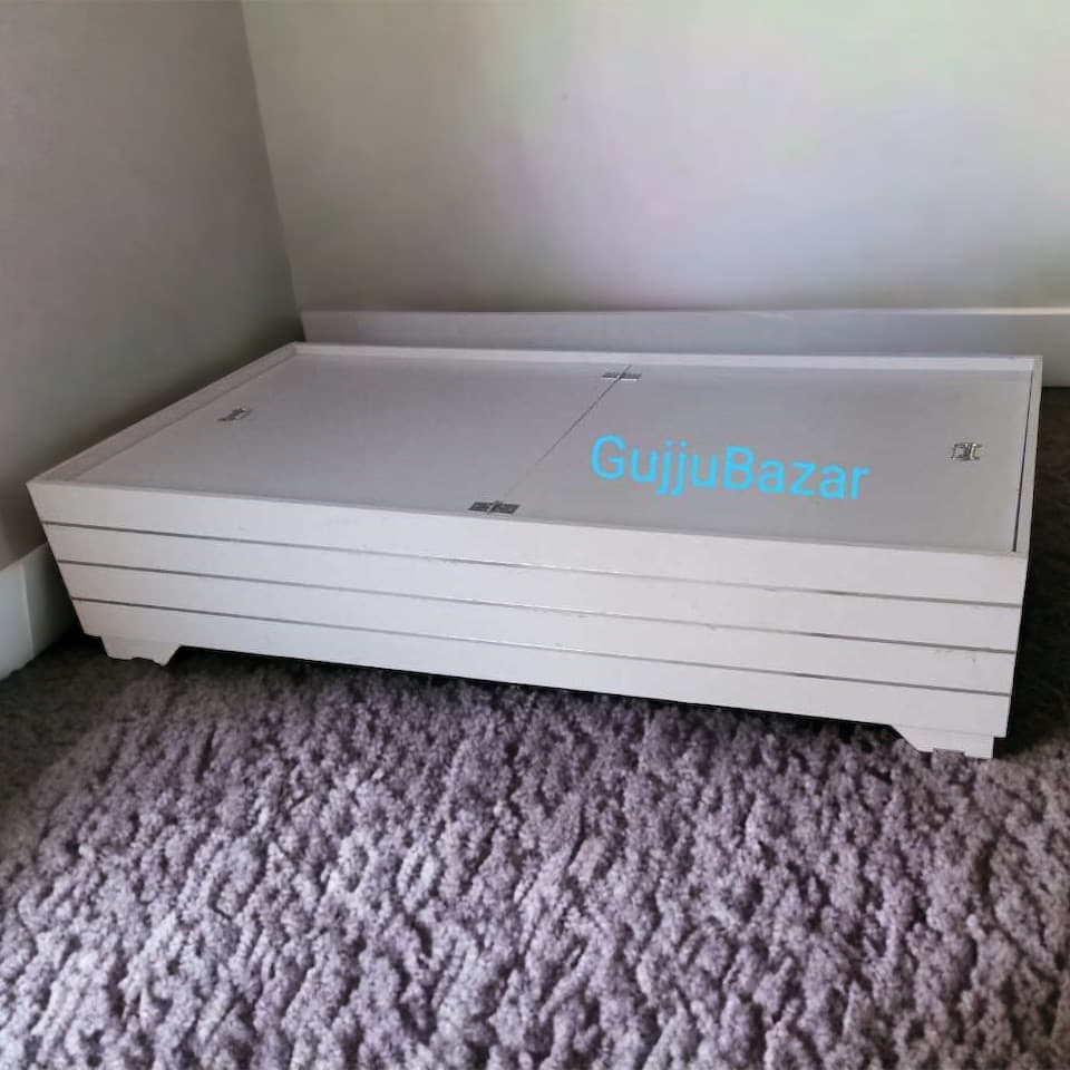 white Single Storage Bed at best Price